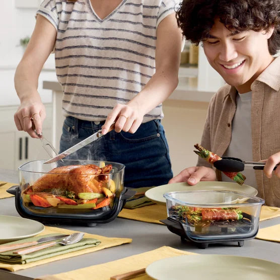 Ninja Crispi 5-in-1 Portable Glass Air Fry Cooking System, 3 Containers & Cover